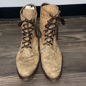 Fendi snake skin boots